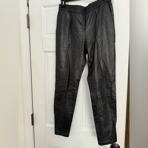 A.O.T.C Dead of the Curve Black Leather Pants, size S